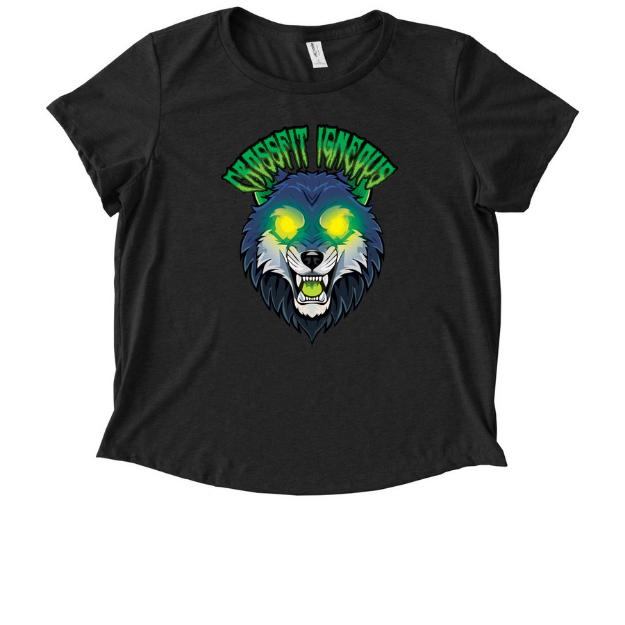Wolf Pack, a Space Black Allmade Eco Triblend Women?s Scoop Neck Tee