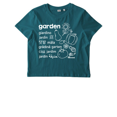 "Garden" in many languages!&nbsp;, a Stargazer Stanley/Stella Women?s Stella Muser Tee