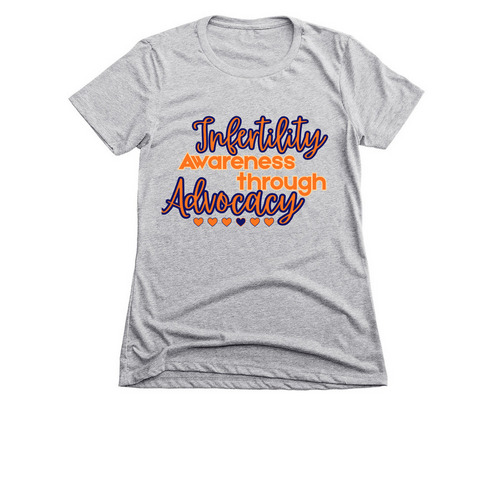 Infertility Awareness through Advocacy, a Dark Heather Grey Women's Slim Fit Tee