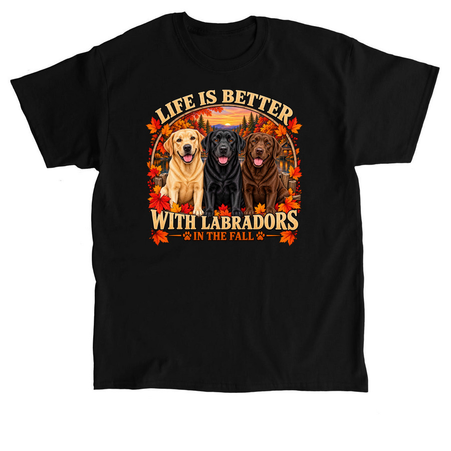 Life Is Better With Labs, a Black Classic Unisex Tee