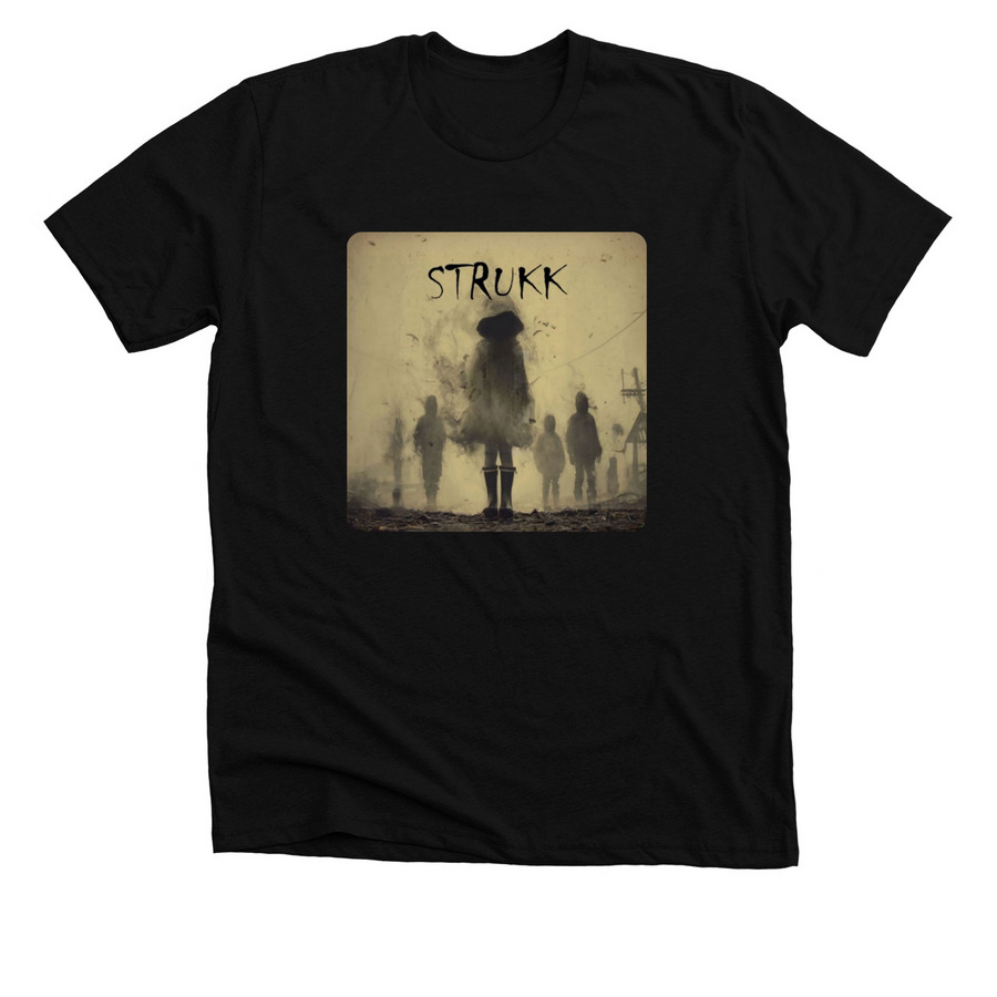 STRUKK Band Clothing - 2 Sided Album On Front, a Solid Black Blend Premium Unisex Tee