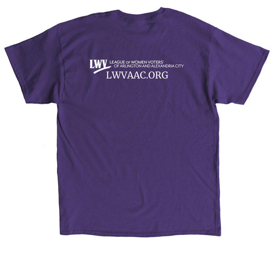 Rep the League, a Purple Classic Unisex Tee (back-view)