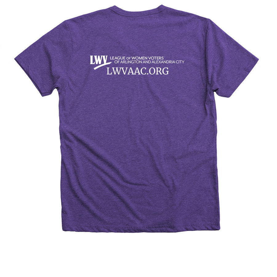 Rep the League, a Purple Rush Premium V-Neck Tee (back-view)