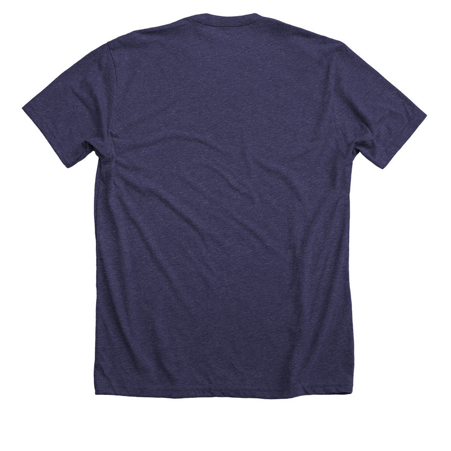 Chris for RTD Logo, a Heather Lapis Premium Unisex Tee (back-view)
