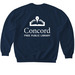 Library Logo, a Navy Softstyle Crewneck Sweatshirt (back-view)