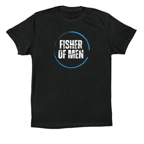 Fisher of Men, a Vintage Black Premium Cotton Tee