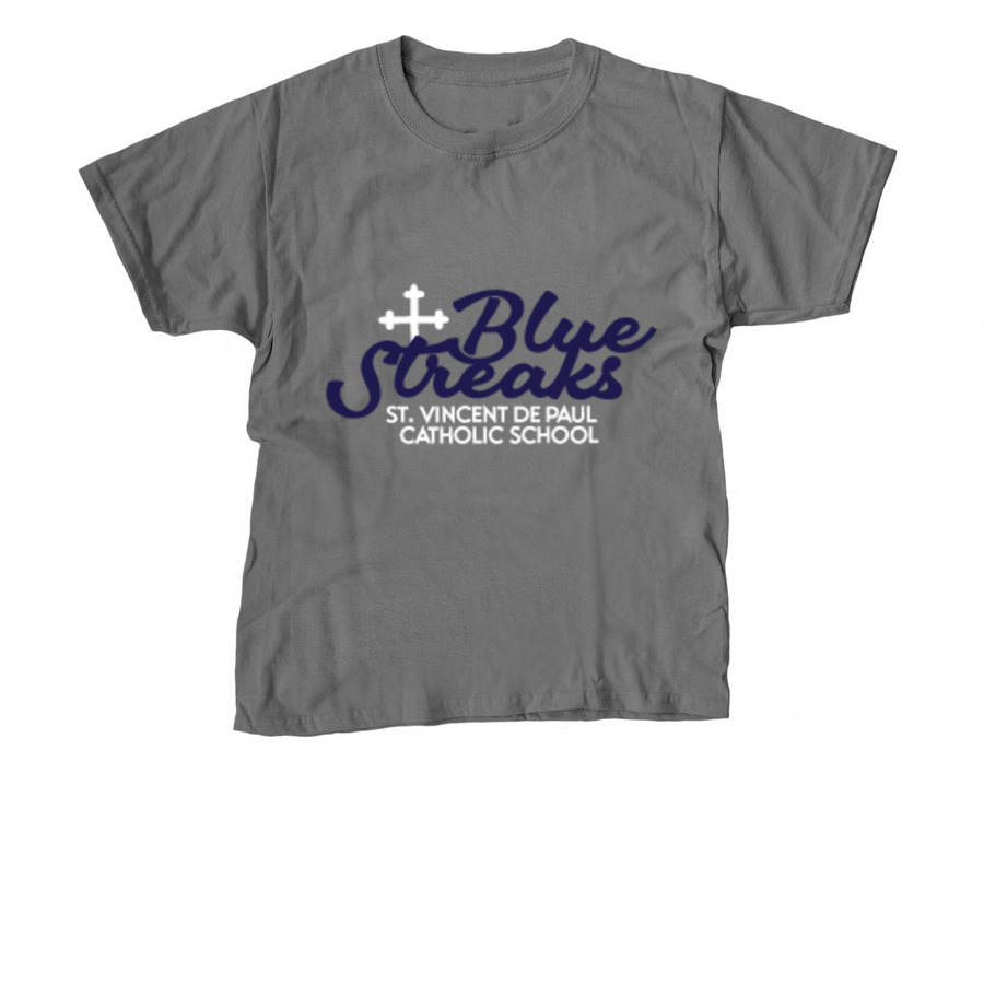 Blue Streak Spirit Wear, a Charcoal Youth Unisex Tee