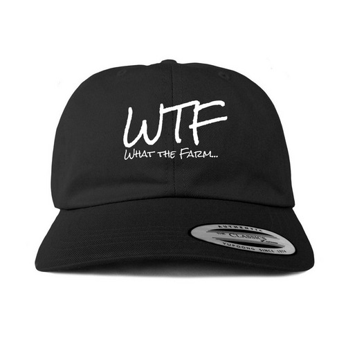 What the Farm..., a Black Printed Classic Baseball Cap