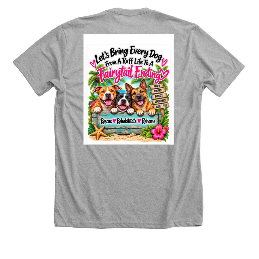 A Shirt For A Cause, a Athletic Heather Premium Unisex Tee (back-view)