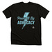 Powered By Advocacy (1 sided), a Black Heather Premium Unisex Tee