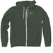 Alaska Mariculture Green Zip, a Military Green Zip Up Hoodie