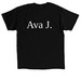 Ava J, a Black Classic Unisex Tee (back-view)