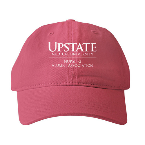 Upstate CON Alumni Hat, a Red Printed Pigment Dye Baseball Cap