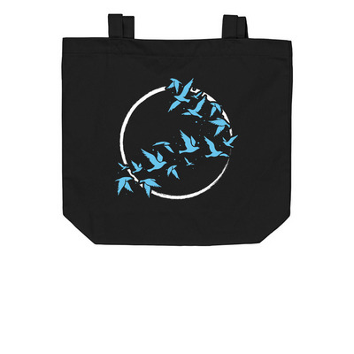 Let's Flock Together, a Black Organic Cotton Tote Bag