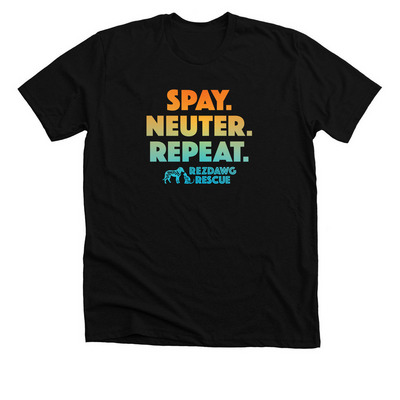 Spay. Neuter. Repeat.&nbsp;, a Solid Black Blend Premium Unisex Tee
