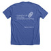 GF Linked for Life, a Solid True Royal Premium Unisex Tee (back-view)