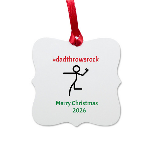 Merry Christmas, a White Aluminum Square Ornament