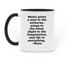 Music Gives Life To Everything, a Black Two-Tone Ceramic Mug (back-view)