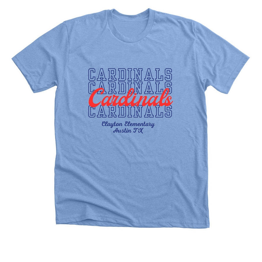 Team Clayton, a Heather Carolina Blue Premium Unisex Tee