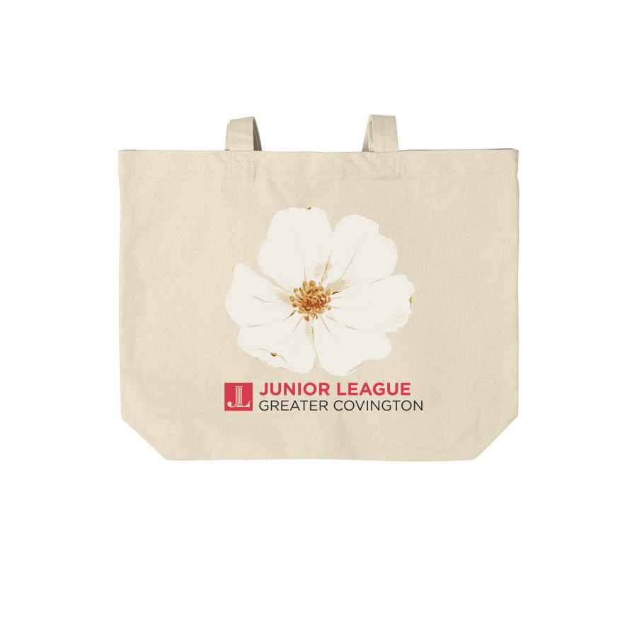 Dogwood Days Go Tote, a Natural Cotton Canvas Tote Bag