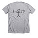Steve the Stick Figure, a Athletic Heather Premium Unisex Tee (back-view)