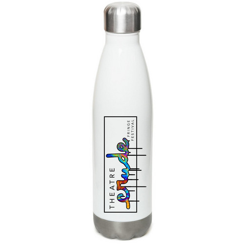 The Crude Water Bottle, a White Stainless Steel Water Bottle