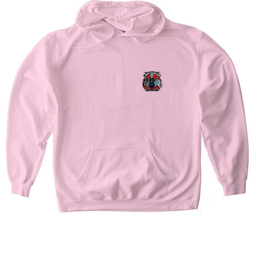 Anti-social, a Light Pink Gildan Softstyle Pullover Hoodie