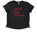 Spread Love, a Space Black Allmade Eco Triblend Women?s Scoop Neck Tee