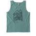 FYACS Tanks and Tie Dye: Line House - Black, a Seafoam Comfort Colors Tank Top