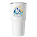 Tom-Tom & Hallie Large 30 oz Tumbler, a White Insulated Tumbler (back-view)
