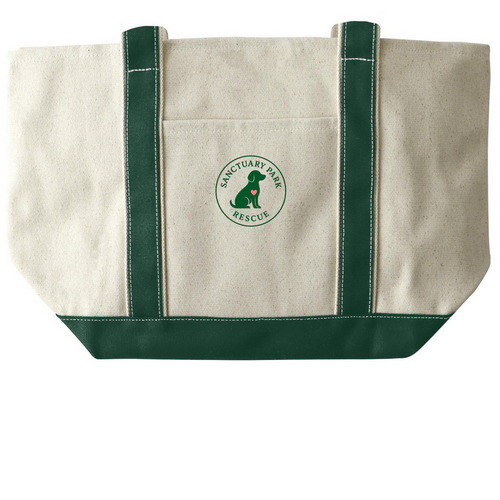 Tote Bag Collective, a Natural/Forest Large Two-Tone Canvas Tote Bag