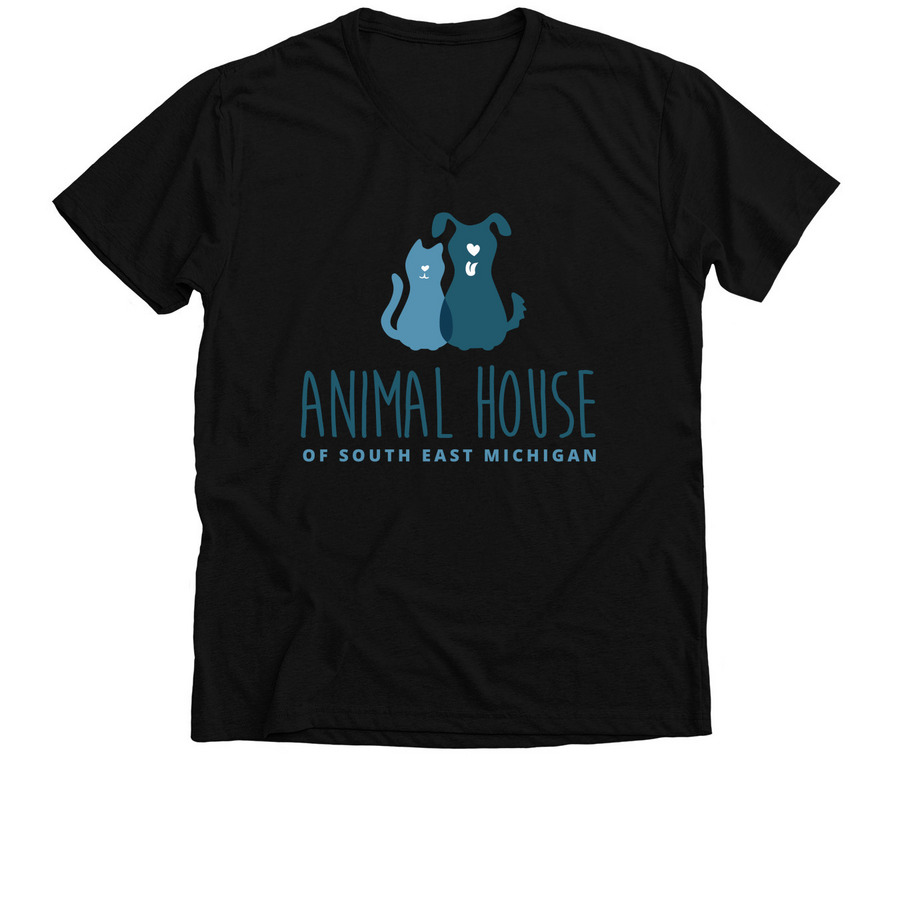 AHSEM Logo Design, a Solid Black Blend Premium V-Neck Tee