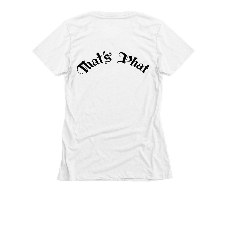 Phat Handchovy, a White Women's Slim Fit Tee (back-view)