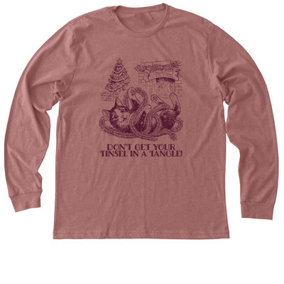 Don't Get Your Tinsel in a Tangle!, a Heather Mauve Premium Long Sleeve Tee