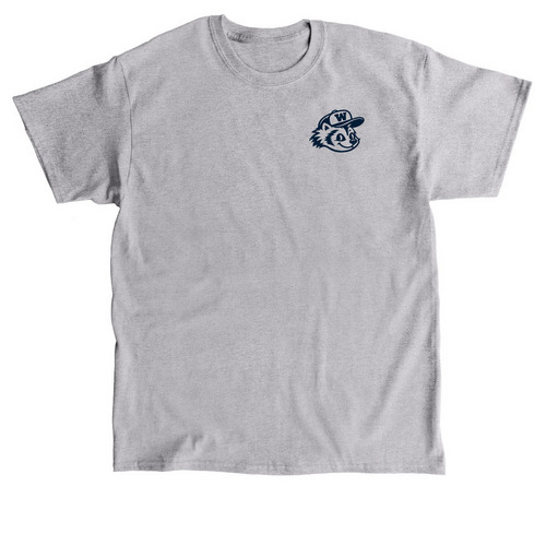 Front and Back Design in Navy, a Sport Grey Classic Unisex Tee