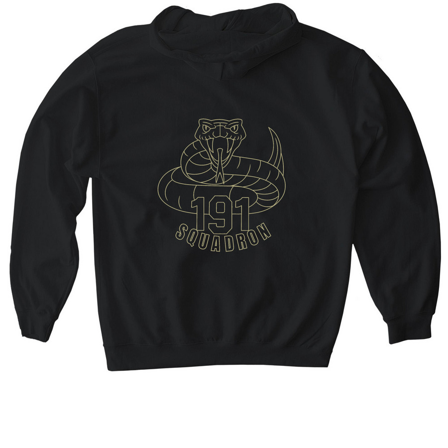 Alpha Flight Sergeant, a Black Gildan Softstyle Pullover Hoodie (back-view)