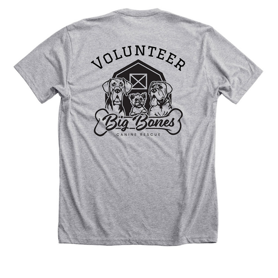 volunteer, a Athletic Heather Premium Unisex Tee (back-view)