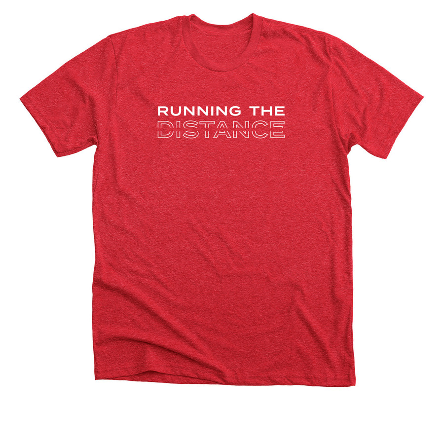 Running The Distance Going Red, a Red Premium Unisex Tee