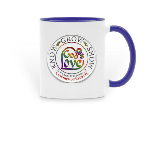 St. Stephen's UCC Mug, a Dark Blue Two-Tone Ceramic Mug