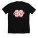 "30 est. 2014", a Solid Black Blend Premium Unisex Tee (back-view)