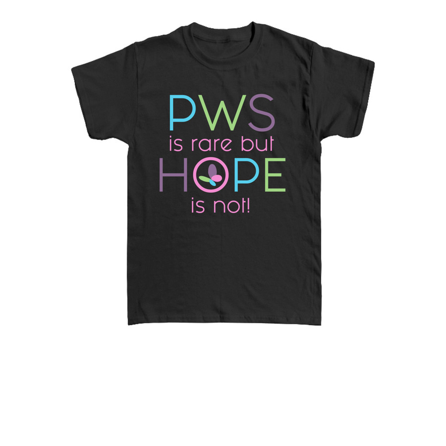 PWS is rare HOPE is not Toddler dark, a Black Toddler Tee