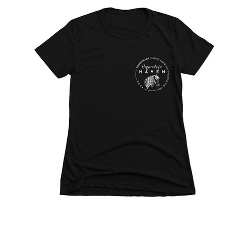 Hoofprints for HAVEN 2024, a Black Women's Slim Fit Tee