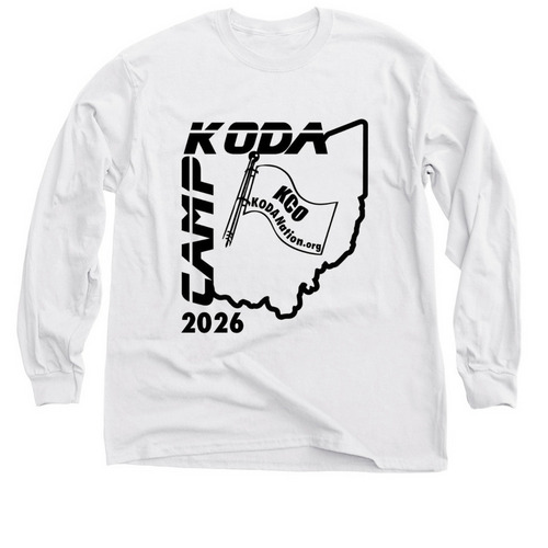 KODA CAMP OHIO 2026, a White Classic Long Sleeve Tee