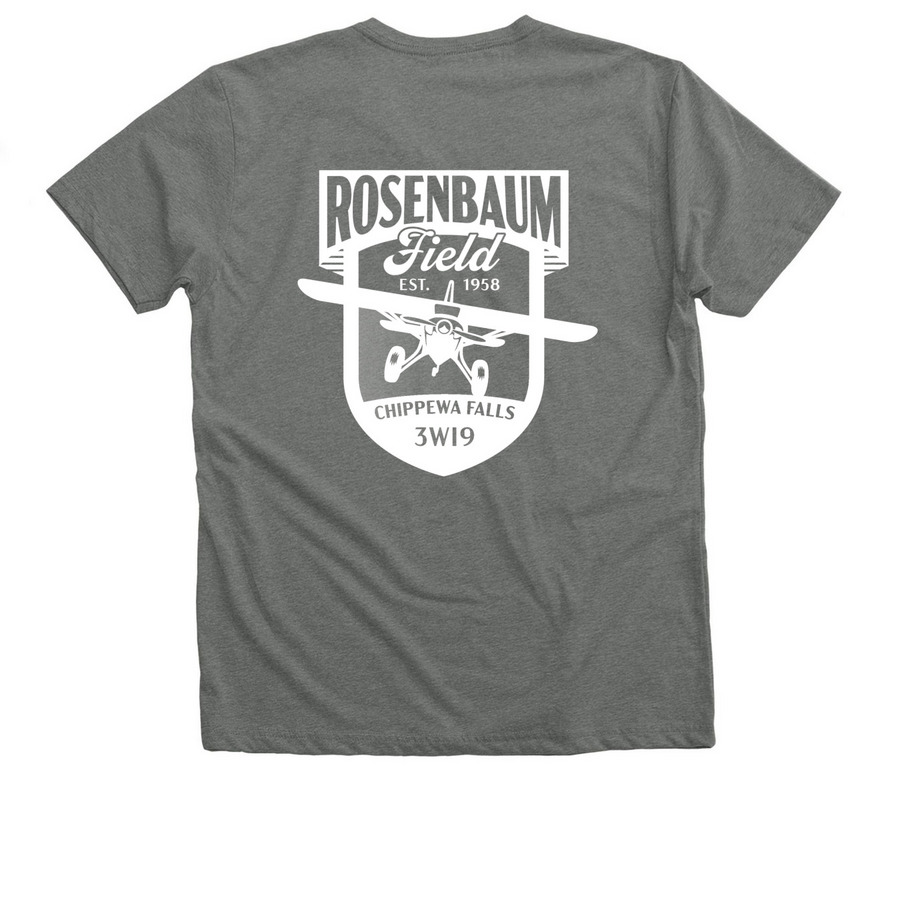 T-Shirts White Logos, a Deep Heather Premium V-Neck Tee (back-view)