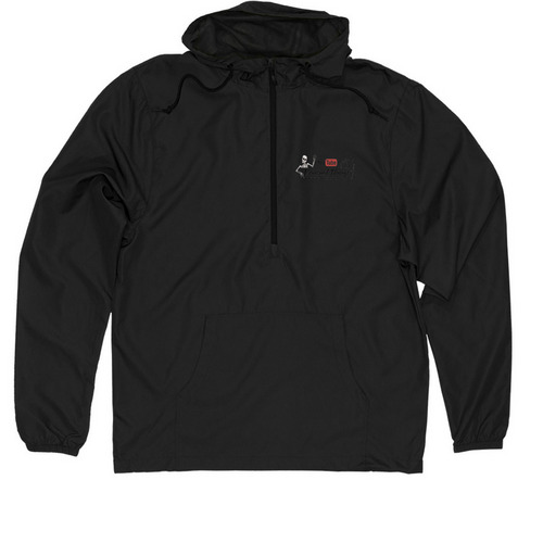 Jackets, a Black Quarter-Zip Windbreaker