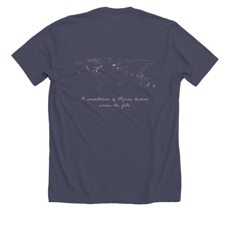 Constellation (Nocturne), a Heather Midnight Navy Premium Unisex Tee (back-view)