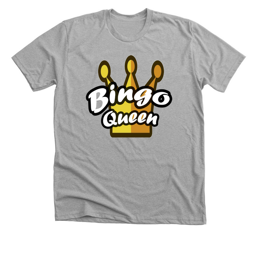 Bingo Queen, a Athletic Heather Premium Unisex Tee