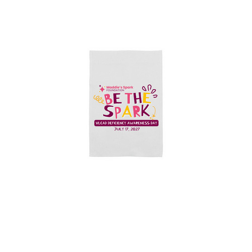 2027 VLCAD Deficiency Awareness Day Flag, a White 12" x 18" Yard Flag