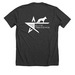 Minimalist Logo, a Dark Grey Heather Premium Unisex Tee (back-view)