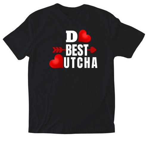 DaBestOutcha Black/White/Red Valentines&nbsp;, a Black Softstyle Cotton Tee